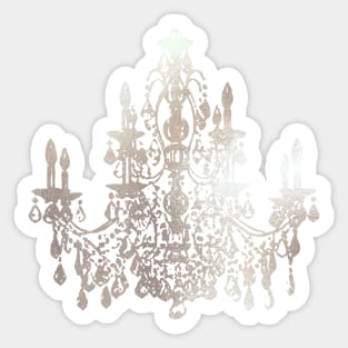 Crystal Chandelier, Faux Silver Sticker